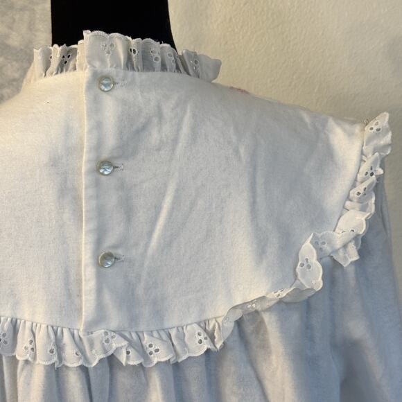 NWT Lanz Of Salzburg White Nightgown M Cottagecore Modest Coquette Praire Gift - Picture 3 of 7
